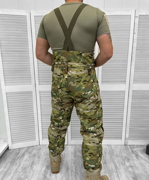 Армейский зимний водонепроницаемый костюм Softshell (куртка и штаны) на флисе и синтепоне (Камуфляж Мультикам) XXL - изображение 2