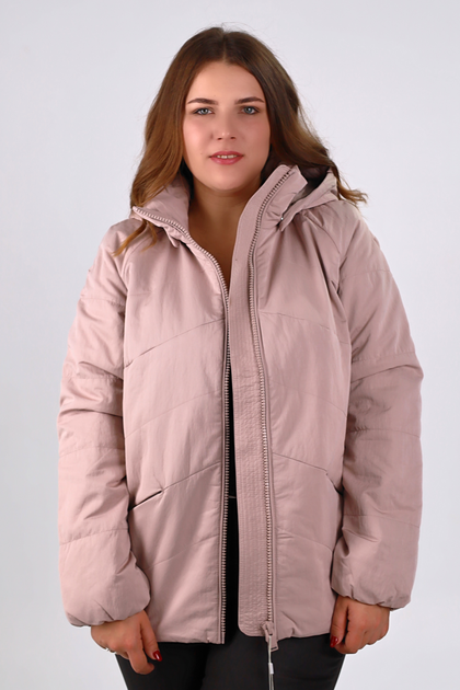 Демісезонна жіноча куртка Finn Flare FBC16002-812 Plus Size рожева 3XL - зображення 2