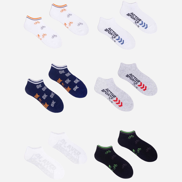 Набір дитячих шкарпеток Yoclub 6 шт SKS-0008C-AA00-004 35-38 Різнокольоровий (5904921626811) - зображення 2