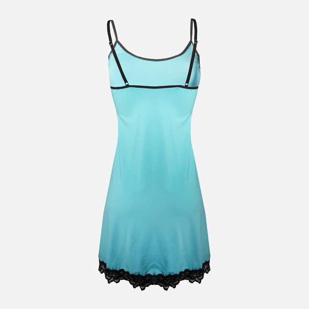 Koszula nocna damska DKaren Slip Emma XS Turkusowa (5901780696139) - obraz 3