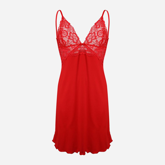 Koszula nocna damska DKaren Slip FCzerwonaerica XS Czerwona (5903251395763) - obraz 3