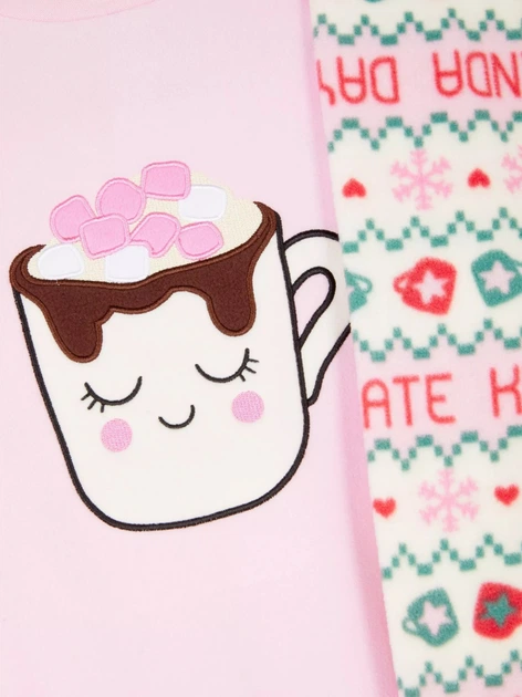 Пижама (кофта+штаны) флисовая розовая Chocolate Primark 128см (400093589) - Фото 2 Пижама (кофта+штаны) флисовая розовая Chocolate Primark 128см (400093589) - изображение 2