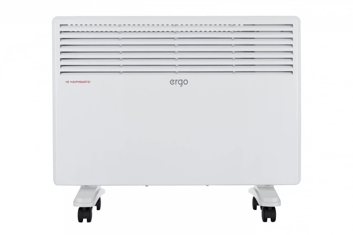 Электрический конвектор обогреватель 2 в 1 ERGO HC 221524 режимы 750/1500 Вт термостат защита от перегрева влагозащита напольный настенный (закрытый) до 15 м2 - изображение 2