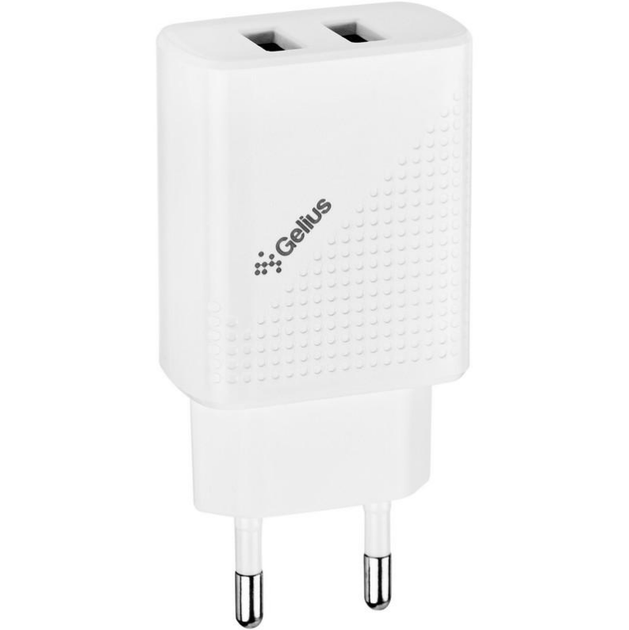 Сетевое зарядное устройство Gelius Pro Vogue GP-HC011 2USB 2.4A + кабель Lightning White - Фото 6 Сетевое зарядное устройство Gelius Pro Vogue GP-HC011 2USB 2.4A + кабель Lightning White - изображение 6