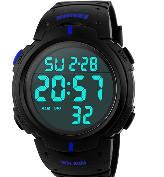 Часы наручные Skmei 1068BU Black-Blue - изображение 2