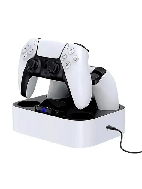 Зарядка для джойстика PlayStation 5 зарядная Док Станция для геймпадов PS5 DualSense на 2 геймпада с подсветкой - изображение 3