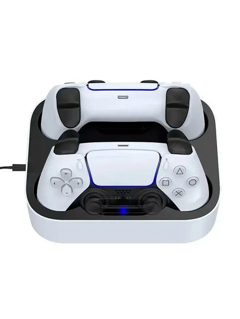 Зарядка для джойстика PlayStation 5 зарядная Док Станция для геймпадов PS5 DualSense на 2 геймпада с подсветкой - изображение 5