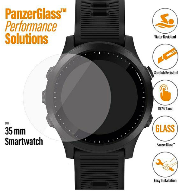 Захисне скло Panzer Glass SmartWatch 35 мм для Garmin/Amazfit/Emporio/Michael Kors (5711724036057) - зображення 2