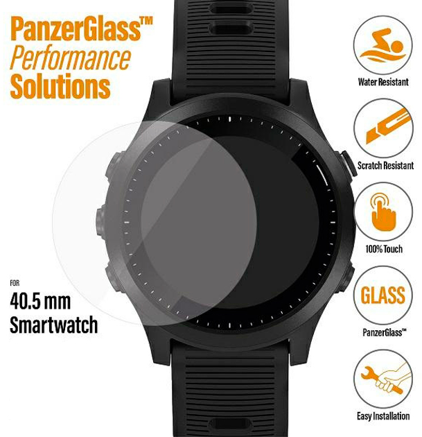 Szkło hartowane Panzer Glass SmartWatch 40.5 mm do Garmin/Polar/Fossil (5711724036156) - obraz 2