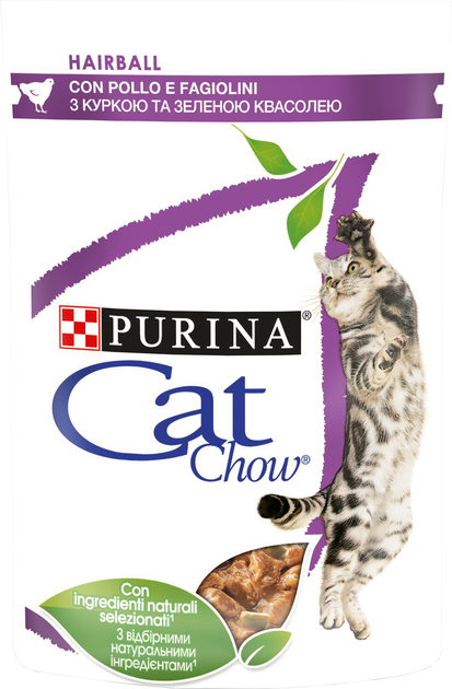 Вологий корм для кішок Purina Cat Chow з куркою і зеленою квасолею 85 г (7613037031393) - зображення 1