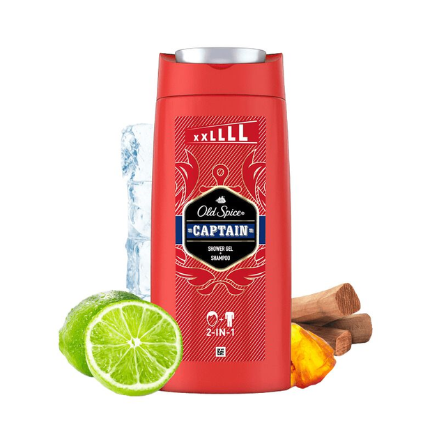 Гель для душа и шампунь Old Spice Captain 2 в 1 для мужчин 675 мл ...