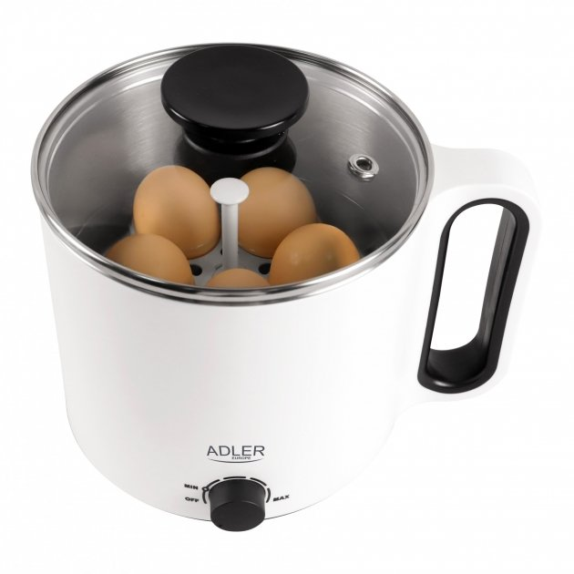 Мультиварка Кастрюля электрическая Adler AD 6417 1,9L 900W white - изображение 4