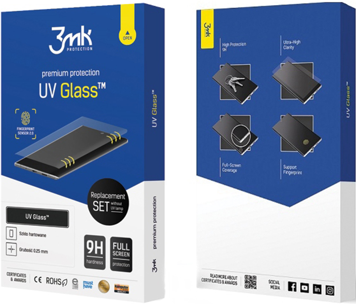 Szkło ochronne 3MK UV Glass Replacement Set do Samsung Galaxy Note 10 SM-N970 bez lampy UV (5903108238007) - obraz 1