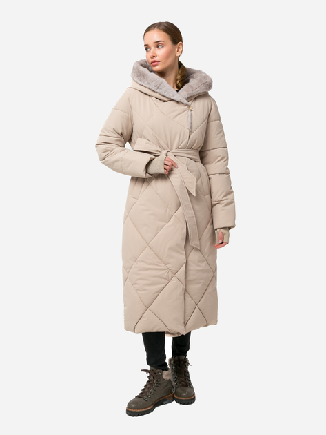 Куртка зимняя длинная женская Icon ID8077beige S Бежевая ...