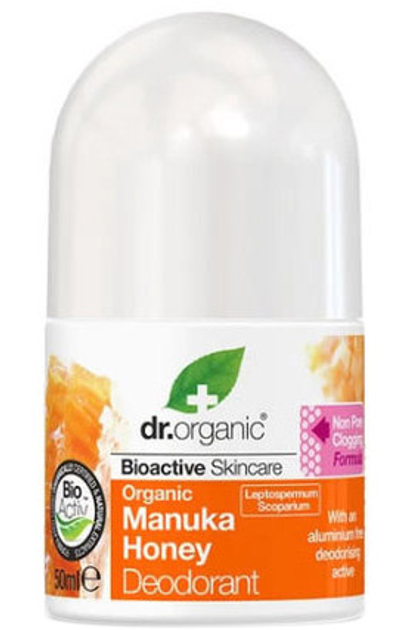 Antyperspirant Dr. Organic Manuka Honey 50 ml (5060176671447) - obraz 1