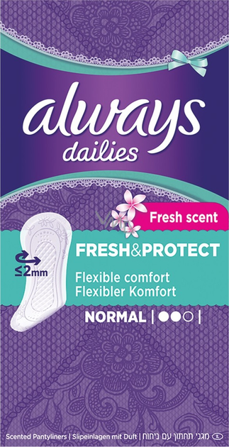 Щоденні прокладки Always Dailies Fresh & Protect Normal 30 шт (4015400743545) - зображення 1