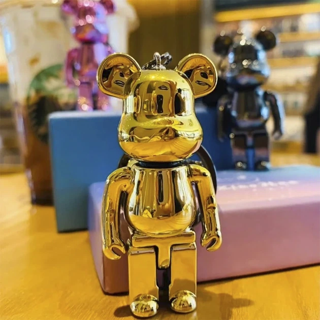 Брелок BauTech для ключей Мишка Bearbrick Золотой (1012-938-01