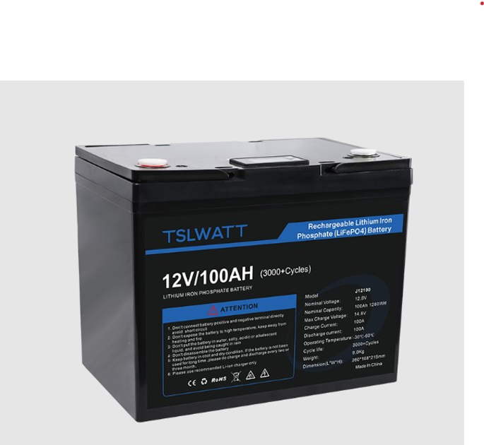 Литий железо фосфатная аккумулятор lifepo4 TSLWATT 12V 100 Аh 3000 ...