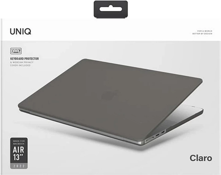 Etui na laptopa Uniq Claro do Apple MacBook Air 13 2022 Smoke Grey (8886463683231) - obraz 3