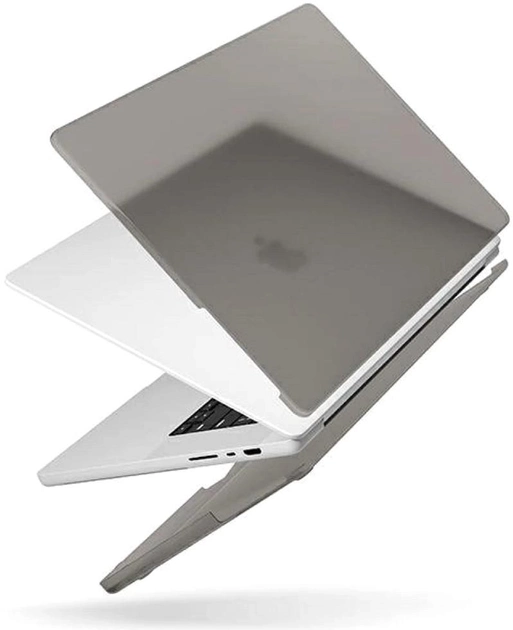 Etui na laptopa Uniq Claro do Apple MacBook Pro 14" 2021 Smoke Matt Grey (8886463679746) - obraz 2