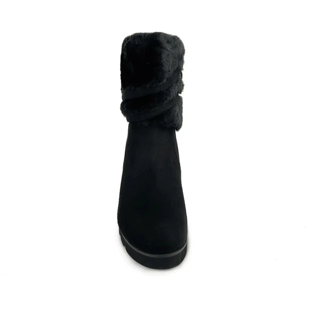 Ботинки женские зимние черные на каблуке 39 Fashion, J86-F476-1ч - изображение 3