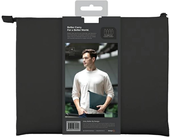 Pokrowiec na laptopa Uniq Lyon Sleeve 16" Midnight black (8886463684900) - obraz 4