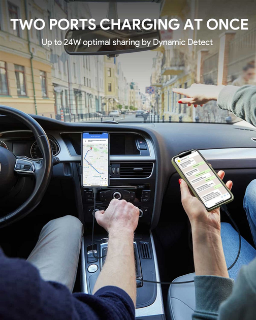 Ładowarka samochodowa AUKEY CC-A4 Dual Port USB-C 30W PD Car Charger - obraz 3