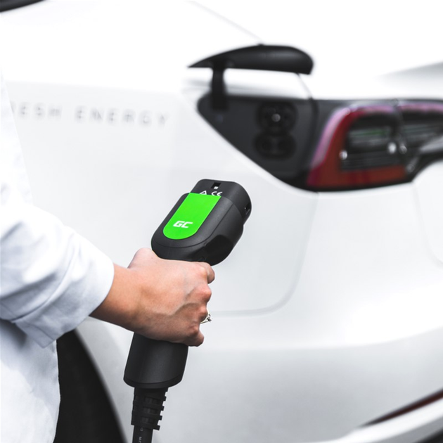 Зарядний кабель Green Cell Charging Cable Type 2 7.2kW 32A 5m 1-Phase for Leaf, i3, ID.3, e-Golf, e-Up!, e-208, I-Pace, UX 300e, 500e, Citigo iV (5907813962042) - зображення 7
