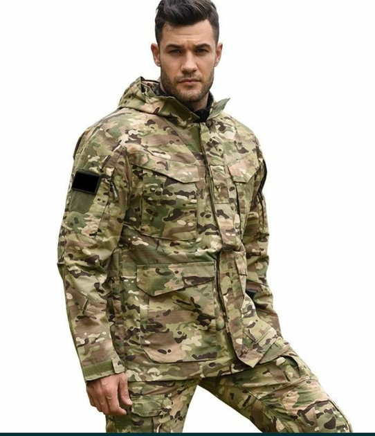 Тактическая куртка Han-Wild M65 с капюшоном размер S мультикам Осень-Весна - изображение 2