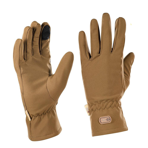 Защитные перчатки с сенсорными нашивками / Рабочие варежки M-Tac Winter Soft Shell койот размер S - изображение 1