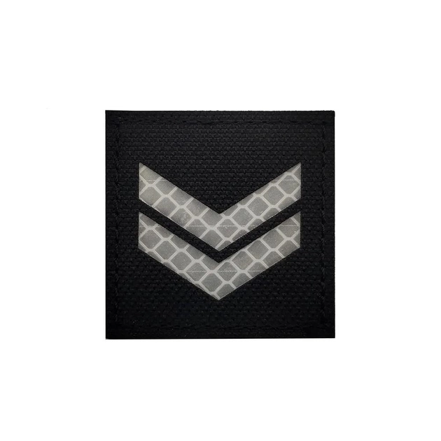 Шеврон SV Sergeant Stripes US Army N2 5*5 см Чорний (sv3027) - зображення 1