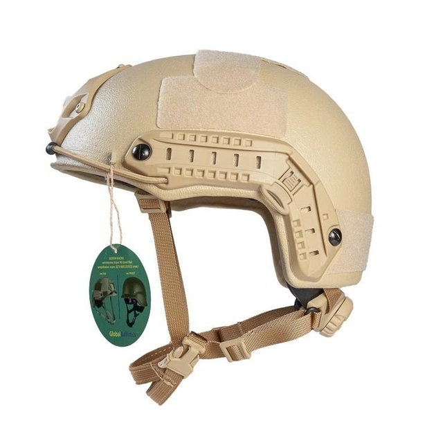 Шолом каска Global Ballistics FAST Future Assault Helmet NIJ IIIA Олива M-L в кольорі світлий койот - зображення 2