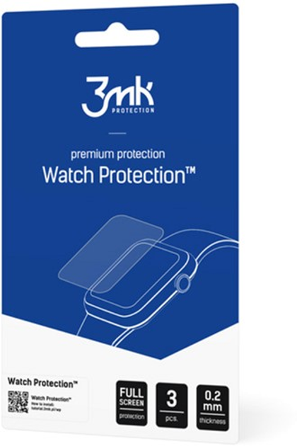 Folia ochronna 3MK Watch Protection na ekran smartwatcha Apple Watch SE (2022) 40 mm 3 szt. (5903108491204) - obraz 2