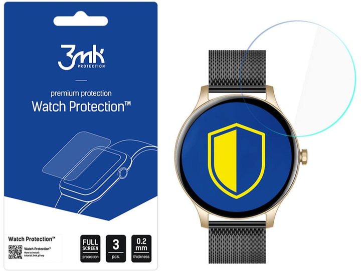 Захисна плівка 3MK Watch Protection для екрану смарт-годинників Garett Classy 3 шт. (5903108487474) - зображення 1