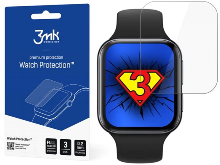 Folia ochronna 3MK Watch Protection na ekran smartwatcha Oppo Watch 2 42 mm 3 szt. (5903108431149) - obraz 1
