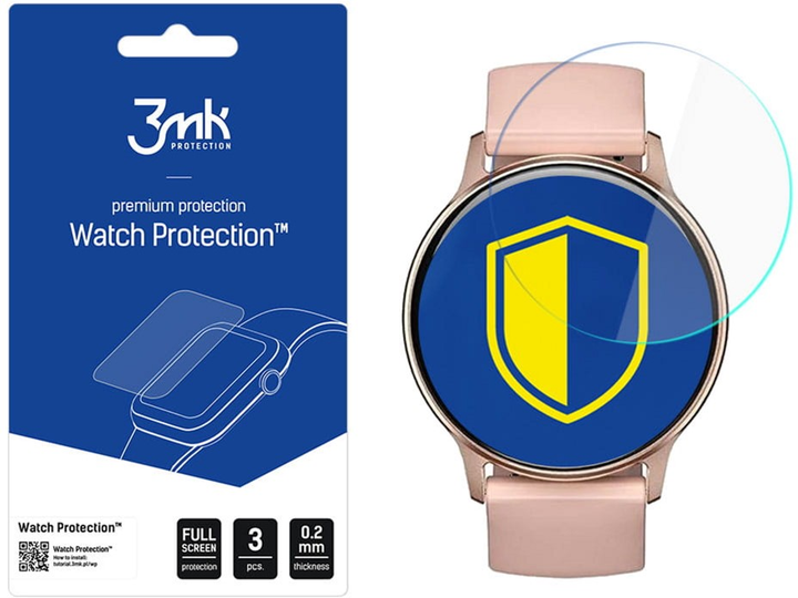 Folia ochronna 3MK Watch Protection na ekran smartwatcha Umidigi Uwatch 3S 3 szt. (5903108457842) - obraz 2