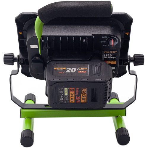 Фонарь аккумуляторный светодиодный Procraft LP20 (прожектор) 20В/220В, с АКБ и зарядным устройством - изображение 4