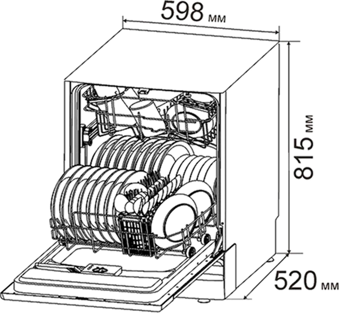 Встраиваемая посудомоечная машина PRIME Technics PDW 60125 BI - изображение 8