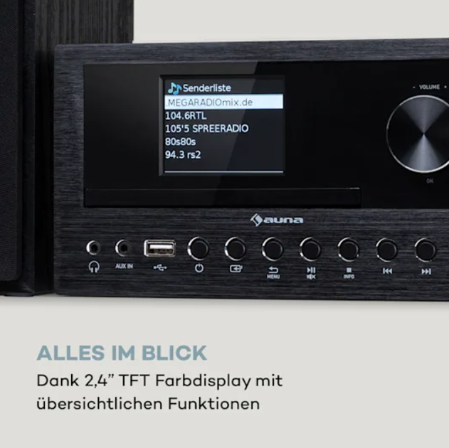 Стереосистема auna Connect System 40 Вт Интернет/DAB+/FM-радио CD-проигрыватель - изображение 5