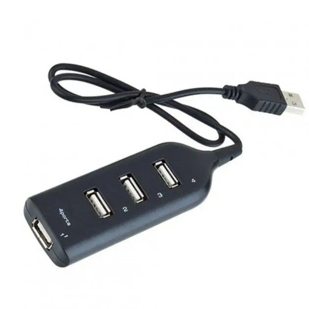 USB Hub (концентратор) EasyLife хаб для обмена данными между несколькими устройствами сразу 4 Port USB2.0 Black [CR778B3] - изображение 2