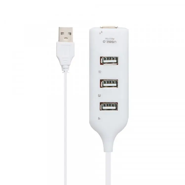 USB Hub (концентратор) EasyLife хаб для обміну даними між кількома пристроями відразу 4 Port USB2.0 White [CR778B4] - зображення 4