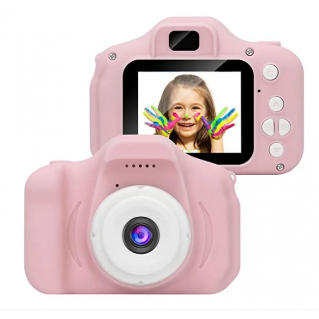 Детский цифровой фотоаппарат Kids Camera GM14 с записью видео и с играми Розовый GGS-77 - изображение 3