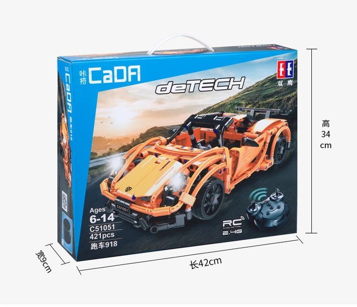 Конструктор на радіокеруванні CaDa Technic "Porsche 918",2,4 Ггц, 421 деталей C51051W - Фото 4 Конструктор на радіокеруванні CaDa Technic "Porsche 918",2,4 Ггц, 421 деталей C51051W - зображення 4