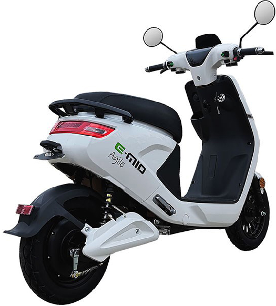 Skuter elektryczny E-mio Agile moc 2000 W, prędkość 45 km/h, zasięg 60 km + kufer Biały (5907115004020) - obraz 2