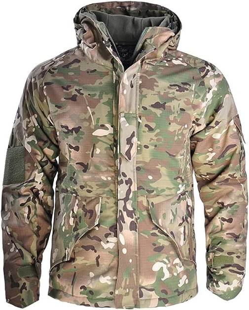 Чоловіча військова зимова тактична вітрозахисна куртка на флісі G8 HAN WILD - Multicam Розмір L - зображення 1