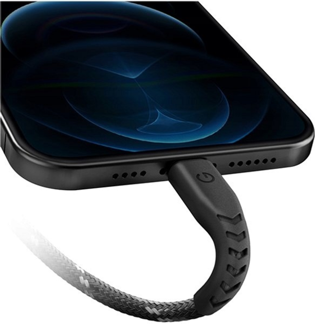 Kabel Energea Nyloflex USB - Lightning Charge and Sync C89 MFI 1.5 m czarny (6957879423673) - obraz 3