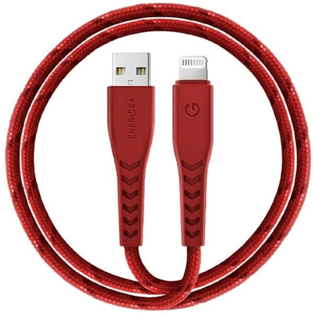 Кабель для зарядки Energea Nyloflex USB - Lightning Charge and Sync C89 MFI 1.5 м Red (6957879423697) - зображення 1