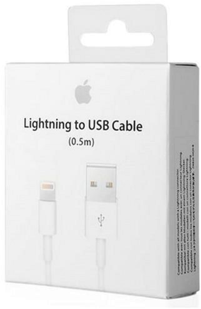 Kabel Apple do iPhone 5/SE/6/6 Plus/7/7 Plus/8/8 Plus/X/Xs/Xs Max/Xr 0.5 m (885909707973) - obraz 2