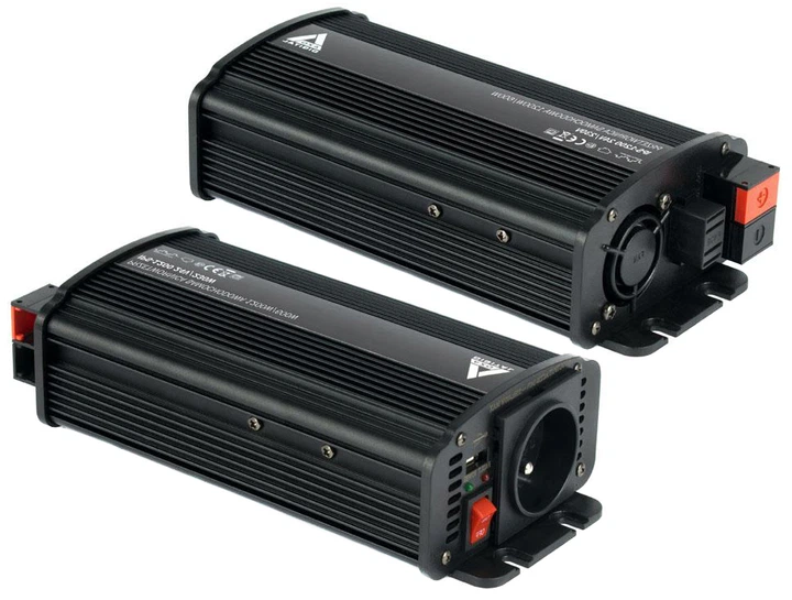 Przetwornica samochodowa AZO Digital IPS-1200U 1200W ze zmodyfikowaną falą sinusoidalną 12-230V DC-AC (5903699340431) - obraz 3