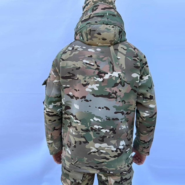 Чоловіча Демісезонна Куртка Soft Shell на Флісі з прогумованими замками мультикам розмір 2XL - зображення 2